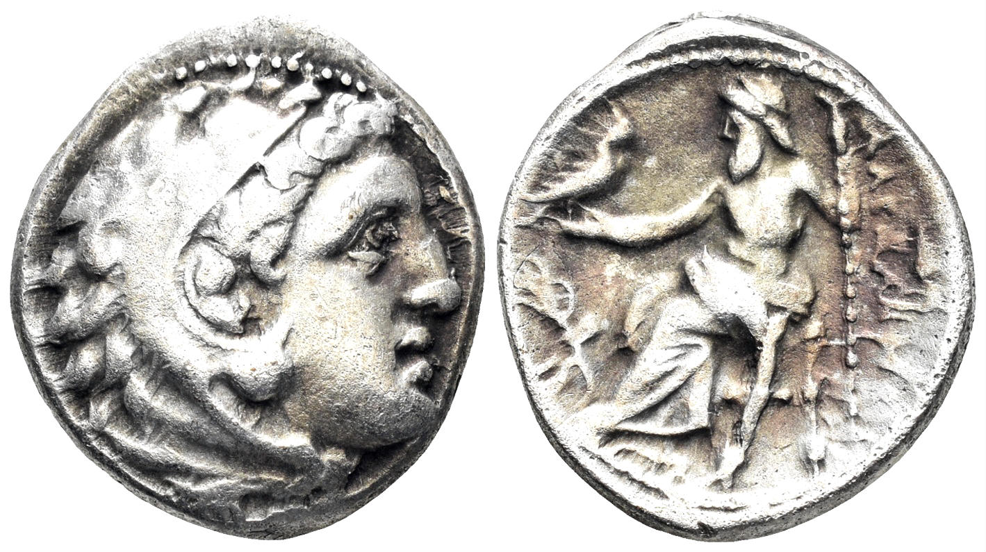 Macedonian Kingdom. Alexander III 'the Great'. 336-323 BC. AR Drachm (4.10g, 17mm). Teos mint. Price 2260