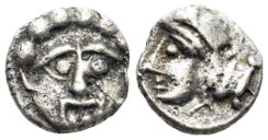 Pisidia, Selge. Circa 300-190 BC. AR Diobol (0.66g, 9mm). Klein 361