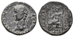 Phrygia, Amorion. Nero. 54-68 AD. AE 16.5mm (3.26 gm). Marcus Lautius & Titus Lautius, magistrates. RPC I 5457.6 (this coin)