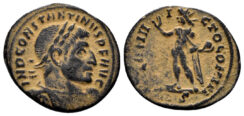 Constantine I ‘the Great’. 307-337 AD. AE Follis (2.99 gm, 20mm). Rome mint. Struck 316/7 AD. RIC 57