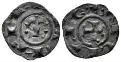 Italy, Sicily. Kingdom. Manfred von Hohenstaufen. 1258-1266. Billon Denaro (0.50 gm, 16mm). Messina mint. Struck 1258-1266. Travaini 78
