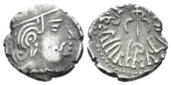 India. Maitrakas of Vallabhi. Bhatarka. 470-492 AD. AR Drachm (1.81g, 13mm). MACW # 4888