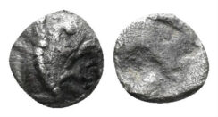 Ionia, Teos. Circa 475-450 BC. AR Tetartemorion (0.22 gm, 6mm). SNG Kayan 603