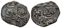 Constantine V. 741-775. AE Follis (1.94g, 20mm). Syracuse mint. Struck 757-5. SB 1569