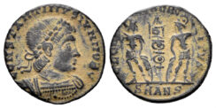 Constantine II, as Caesar. 317-337 AD. AE Follis (1.64g, 16mm). Antioch mint. Struck 330-335 AD. RIC 87