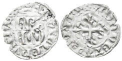 France, Royal. Philippe VI de Valois (of Valois). 1328-1350. BI Double Parisis (0.88g, 22mm). Duplessy 269