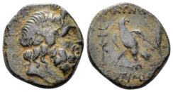 Lydia, Blaundos. 2nd-1st Century BC. AE Tetrachalkon (5.73g, 19mm). Theotimidos, magistrate. BMC 1-3