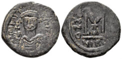 Maurice Tiberius. 582-602. AE Follis (11.52g, 29mm). Nicomedia mint. Dated RY 7 (588/9). SB 512