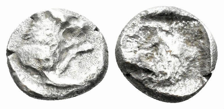 Karia, Uncertain mint. Circa late 5th-early 4th Centuries BC. AR Obol (0,77g, 8mm). Persic standard. Cf. Roma E-Sale 88, lot 473 (hemiobol)