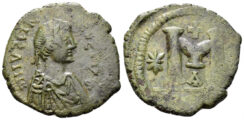 Justinian I. 527-565. AE Follis (13.55g, 31mm). Antioch mint. Struck 533-7. SB 216 var