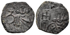 Leo V the Armenian and Constantine. 813-820. AE Follis (2.86g, 20mm). Syracuse mint. SB 1636