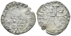 France. Henri IV. 1589-1610. BI douzain du Dauphiné (2.10g, 25mm). Grenoble mint. Dated 1594. Duplessy 1257
