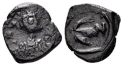 Justin I. 518-527. AE Pentanummium (1.28g, 14mm). Nicomedia mint. SB 93A