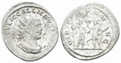 Gallienus. 253-268 AD. BI Antoninianus (3.64g, 23mm). Antioch mint. Struck 255/6 AD. RIC 456
