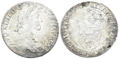France. Louis XIV ‘the Sun King’. AR 1/2 écu au buste juvénile (13.47g, 33mm). Bayonne mint. Dated 1660. Duplessy 1484