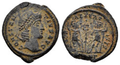 Constantius II. 337-361 AD. AE Follis (1.90g, 17mm). Antioch mint. Struck 337-41 AD. RIC 54