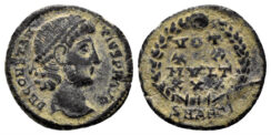Constantius II. 337-361 AD. AE Nummus (1.53g, 15mm). Antioch mint. Struck 347/8 AD. RIC 113