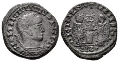 Constantine II, as Caesar. 316-337 AD. AE Follis (3.59g, 17mm). Balkan ‘barbaric’ issue imitating Siscia mint. Cf. RIC 72 (for prototype)