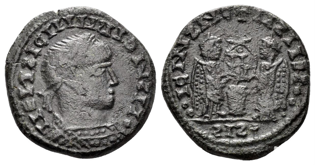 Constantine II, as Caesar. 316-337 AD. AE Follis (3.59g, 17mm). Balkan ‘barbaric’ issue imitating Siscia mint. Cf. RIC 72 (for prototype)