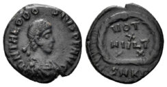 Theodosius I the Great. 379-395 AD. AE4 (1.38g, 14mm). Cyzicus mint. Struck 378-83 AD. RIC 21c