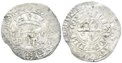 France, Royal. Jean II le Bon. 1350-1364. AR Gros à la couronne (4.34g, 32mm). First emission, August 22, 1358. Duplessy 305