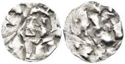 Italian States. Republic of Lucca. Henry II, Emperor and King of Italy. 1004-1024. Billon Denaro (0.84g, 15.5mm). Biaggi 1056