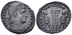 Constantine I ‘the Great’. 307-337 AD. AE Follis (1.98g, 18.5mm). Constantinople mint. Struck 330-5 AD. RIC 59