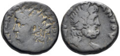 Egypt, Alexandria. Nero. 54-68 AD. Billon Tetradrachm (11.41g, 22mm). Dated RY 13 (66/7 AD). RPC I 5297