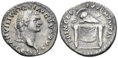 Domitian, as Caesar. 69-81 AD. AR Denarius (3.01g, 18.5mm). Rome mint. Struck 80/1 AD. RIC 51 (Titus)