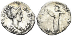 Crispina, Augusta. 178-182 AD. AR Denarius (2.26g, 18mm). Rome mint. Struck 180-2 AD. RIC 286a
