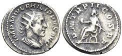 Philip I. 244-249 AD. AR Antoninianus (4.43g, 23mm). Rome mint. Struck 245 AD. RIC 2b