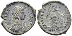 Aelia Flacilla. 379-386 AD. AE2 (5.02g, 24mm). Hereaclea mint. Struck 379-383 AD. LRBC 1969