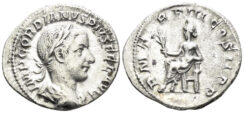 Gordian III. 238-244 AD. AR Denarius (2.78g, 20.5mm). Rome mint. Struck 241 AD. RIC 114