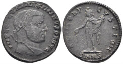 Maximinus II Daia. 310-313 AD. AE Follis (7.00g, 25mm). Nicomedia mint. Struck 311 AD. RIC 66