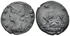 City Commemorative. 330-354 AD. AE Follis (2.58g, 17.5mm). Constantinople mint. Struck 333-5 AD. RIC 62