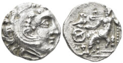 Macedonian Kingdom. Alexander III. 336-323 BC. AR Drachm (3.44g, 16mm). Chios mint. Struck circa 290-275 BC. Price 2324