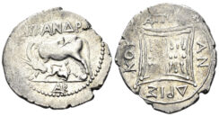 Illyria, Apollonia. 229-100 BC. AR Drachm (2.50g, 20mm). Nikandros and Andriskos, magistrates. Maier 13