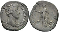 Marcus Aurelius, as Caesar. 139-161 AD. AE Sestertius (20.02g, 34mm). Rome mint. Struck 157/8 AD. RIC 1346