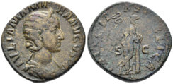 Julia Mamaea, Augusta. 222-235 AD. AE Sestertius (18.77g, 29mm). Rome mint. Struck 228 AD. RIC 676