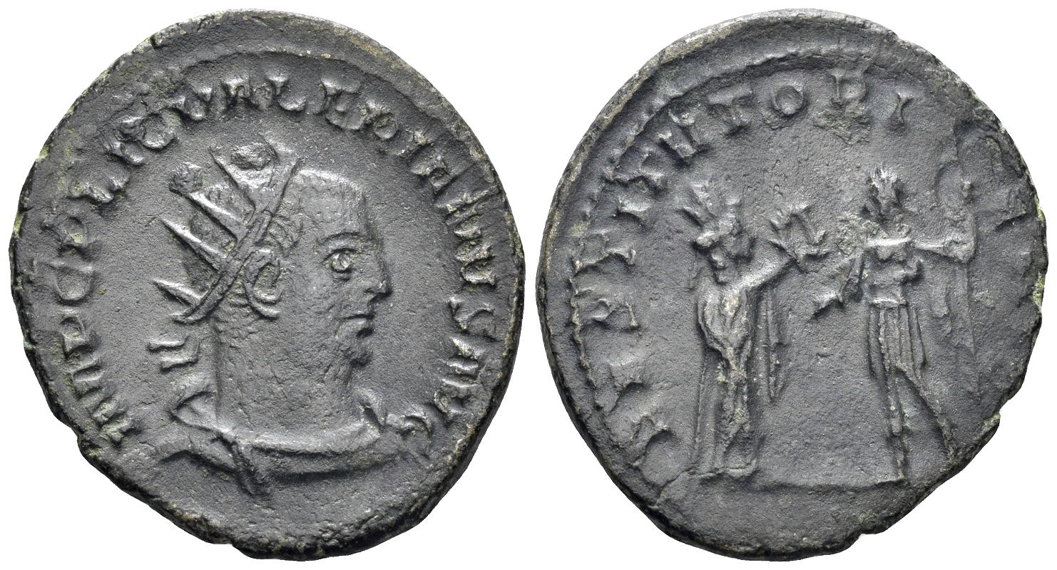Valerian I. 253-260 AD. AR Antoninianus (3.81g, 23mm). Samosata mint. Struck 255/6 AD. Göbl 1677e