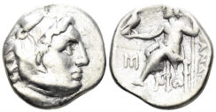Macedonian Kingdom. Alexander III ‘the Great’. 336-323 BC. AR Drachm (4.00g, 18mm). Abydos mint. Struck 310-01 BC. Price 1560