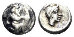 Kilikia. Achaemenid Empire. Circa 350 BC. AR Tetartemorion (0.19g, 6mm). Klein 645