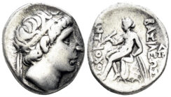 Seleukid Kingdom. Antiochos I Soter. 281-261 BC. AR Drachm (4.16g, 17mm). Seleukeia on the Tigris mint. SNG Spaer 298-300