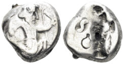 Achaemenid Empire. Time of Darios II. Circa 425-405 BC. AR Siglos (5.51g, 15mm). Sardeis mint. Traité II-2, 9