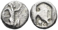 Achaemenid Kingdom. Time of Artaxerxes II to Artaxerxes III. Circa 375-340 BC. AR Siglos (5.12g, 15mm). Sardeis mint. Carradice Type IV