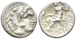 Macedonian Kingdom. Alexander III ‘the Great’. 336-323 BC. AR Drachm (4.10g, 17mm). Magnesia mint. Struck 320-5 BC. Price 1970