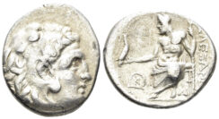 Macedonian Kingdom. Alexander III ‘the Great’. 336-323 BC. AR Drachm (4.15g, 19mm). Lampsakos mint. Struck 319-15 BC. Price 2684