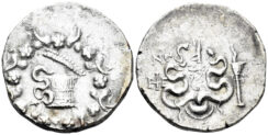 Ionia. Ephesos. AR Cistophoric Tetradrachm (12.31g, 27mm). Dated CY 53 (82/1 BC). DCA 325