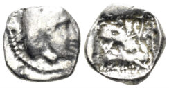 Cyprus, Kition. Baalmelek II. Circa 425-400 BC. AR Obol (0.84g, 10mm). SNG Copenhagen 16