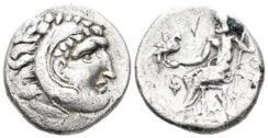 Celtic Eastern Europe. Alexander III ‘the Great’. 336-323 BC. AR Drachm (3.31g, 15.5mm). Cf. Price 455 (for prototype)